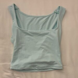 Light Blue Women's Cropped Tank Top